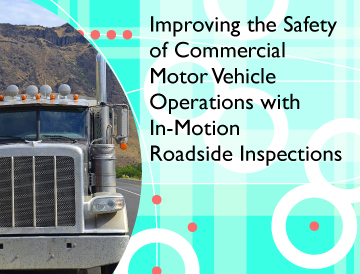 A graphic with a large truck