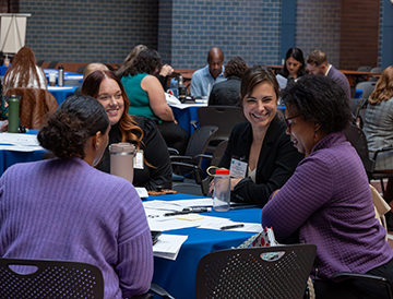 A group of capacity builders during an ice breaker session at the TCN Capacity Builders Convening in November 2023 at HUD Headquarters (U.S. DOT Volpe Center photo) 
