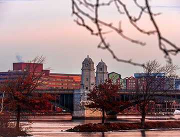 Longfellow Bridge from Cambridge to Boston, down the street from the U.S. DOT Volpe Center