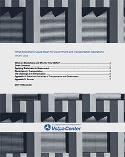 What Blockchains Could Mean for Government and Transportation Operations report cover image