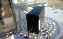 A particulate sensor deployed near a road bed.