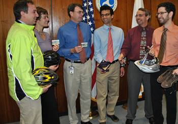 There is a group photo showing members of Volpe's Green Team.
