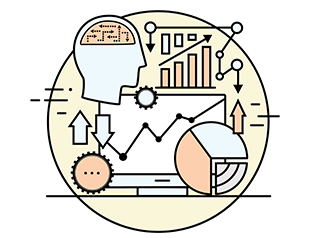 Concept image of artificial intelligence and predictive analytics