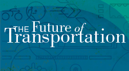 A graphic promoting Volpe's speaker series, "The Future of Transportation."