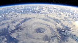 Hurricane shown from space