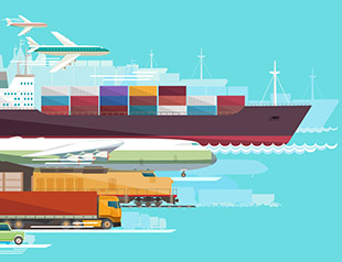 Multimodal transportation concept image