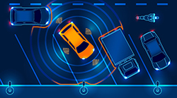 Autonomous vehicle navigating a parking spot