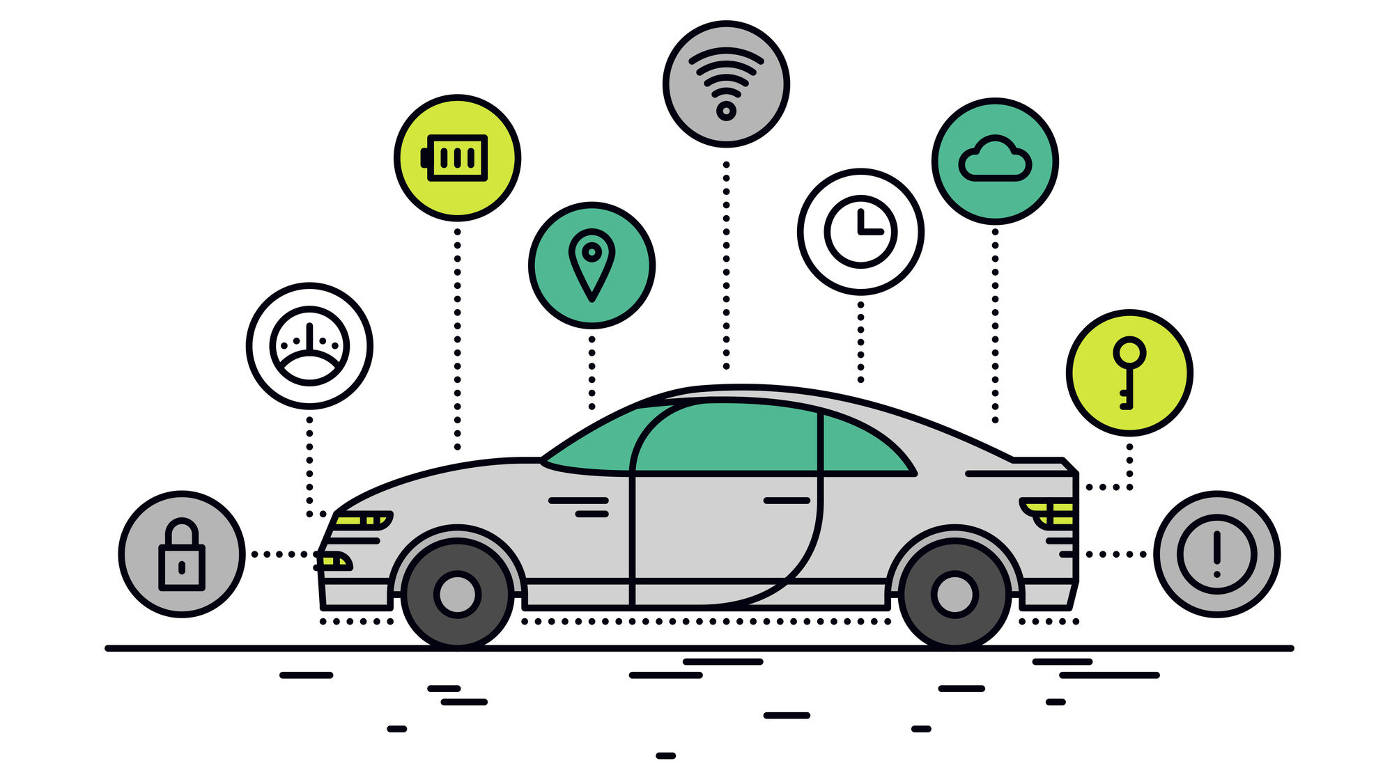 A graphic of a connected vehicle. (bloomua/123RF photo)