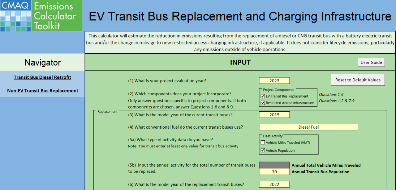 CMAQ EV Transit Bus Interface Graphic