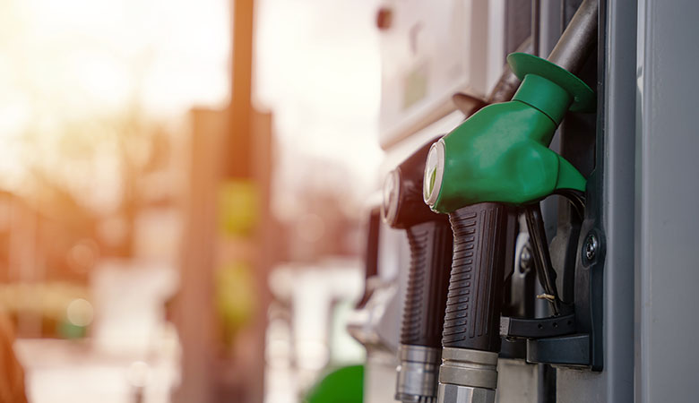 fuel pumps at a fueling station