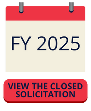 ​​​​Image shows FY2025 calendar icon link to view past solicitation.
