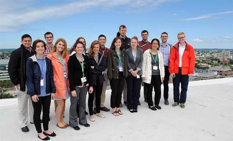 Volpe student interns. (Volpe photo) Group photo of Volpe student interns on the rooftop at the Volpe Center.