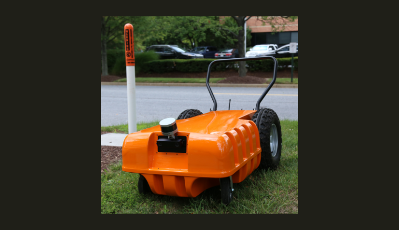 The current Robotic Utility Mapping and Inspection (RUMI) mobile ground robot. (Intelligent Automation photo) 
