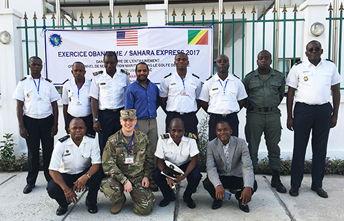Group photo of Volpe staff with Obangame colleagues