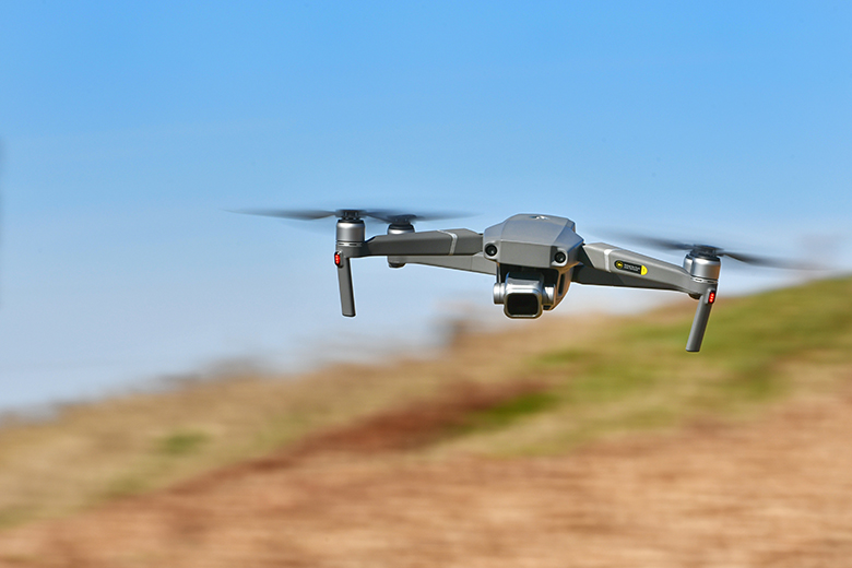 A drone in flight.