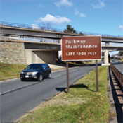 Parkway road sign