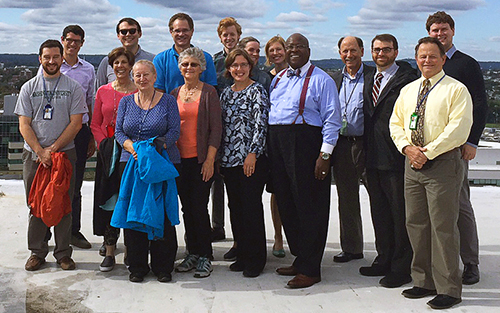 Gregory Winfree visiting the Volpe rooftop in Cambridge, Massachusetts.