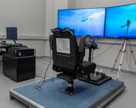 Graphic of VR lab inside the Human Factors Lab