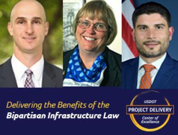 A graphic of speakers from Accelerating Project Delivery through Innovative Procurement, Partnerships, and Financing Methods: Part 1