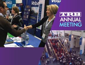 Purple logo with text that says, "TRB Annual Meeting"