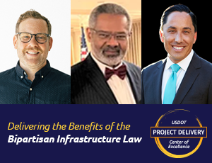 Speaker series graphic featuring Kyle Wagenschutz, Urban Mobility Planner at City Thread; Eric C. Macfarlane, First Deputy Commissioner at the New York City Department of Design and Construction (DDC); and San Diego Mayor Todd Gloria