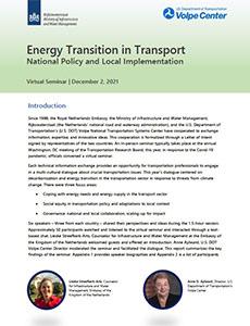 Energy Transition in Transport