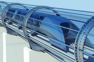 Concept image of intercity hyperloop travel.