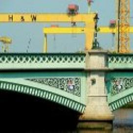 Bridge being repaired.