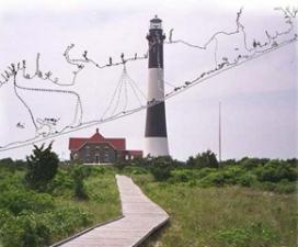 Fire Island National Seashore lighthouse and boardwalk