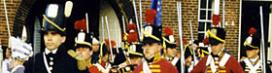 Fort McHenry military marching band re-enactment