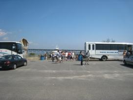 Beach Goers Disembark the Ferry (Image courtesy of NPS)