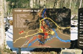 Camp Hoover map at trailhead